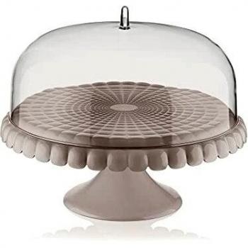 Alzata Grande con Campana Gris Topo 36 cm di Guzzini