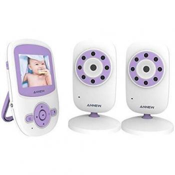 ANNEW Vigilabebés Bebé Monitor con Cámara Digital Inalámbrico Visión Nocturna Modo VOX Monitoreo de Temperatura Comunicación Bidireccional Canción de cuna