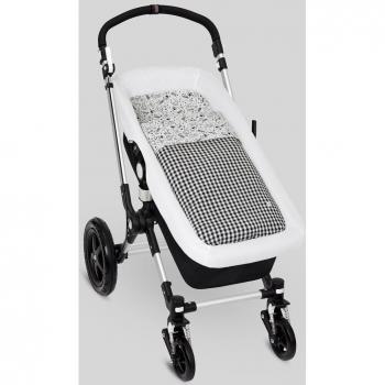 Saco interior de capazo Noir de Paz Rodríguez - Saco coche, color negro, material suave y cómodo, diseñado para mantener al bebé abrigado, compatible con diferentes modelos de capazos, fácil de colocar y quitar, lavable a máquina
