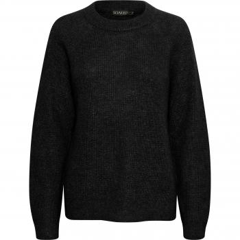 Soaked in Luxury Women's Long Sleeve Black Round-Neck Pullover Size S