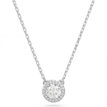 Collar Swarovski Constella - Cristal Blanco, Chapado en Rodio, Ajustable, 44 cm