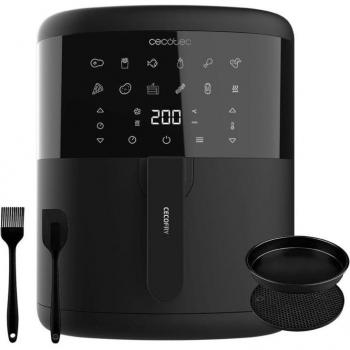 Cecotec Cecofry Bombastik 6000 Full Freidora de Aire Sin Aceite, 1700W, Capacidad 6L, con 12 Modos de Cocinado y Accesorios, Negro