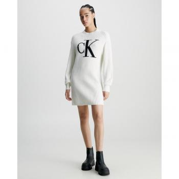 Calvin Klein Jeans - Vestido mujer 100% algodón con estampado grande