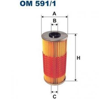 Filtro de aceite FILTRON OM 591/1, tipo: Filtro de aceite, características: Compatible con varios modelos de vehículos, diseño eficiente para la filtración del aceite del motor, fácil instalación, alta capacidad de retención de impure