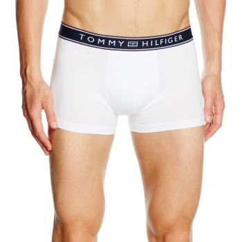 Tommy Hilfiger Stripe CTN LR Trunk Bóxer, Blanco