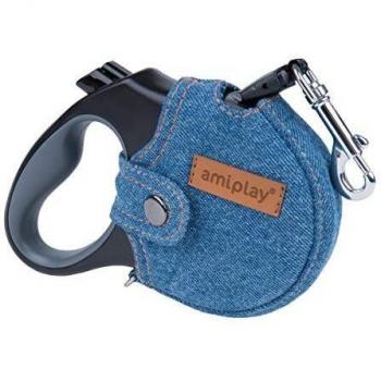 Correa Automática Infini Denim para Perro con Funda, 3m y 12kg de Resistencia