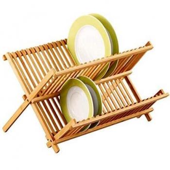 Zeller, 25341, Escurridor de platos, 42 x 35 x 25 centímetros, Bambú
