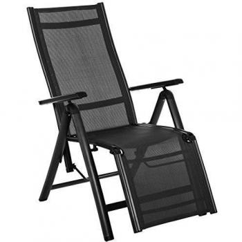 Ultranatura Korfu - Plus - Sillón plegable de aluminio, color antracita/gris