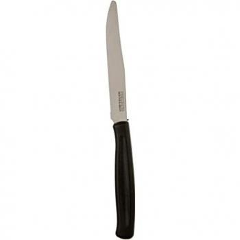Set de 6 cuchillos para carne Dinamik Kaimano con mango de acero inoxidable y hoja de dientes finos, color negro