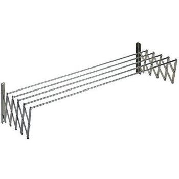 Wurko Tendedero Extensible, Metal, Plateado, 120x13x3 cm