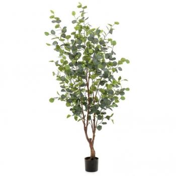 Eucalipto Artificial Emerald con Maceta - Plantas Falsas Plásticas Decoración - Dimensiones 120 cm y 140 cm - Color Verde