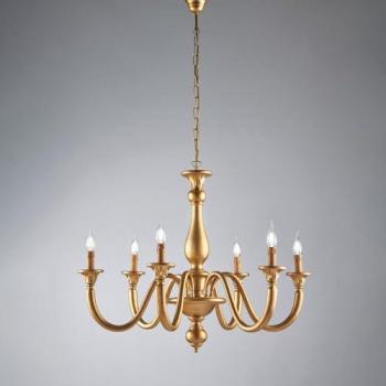 Araña Contemporánea Lucca Oro 6 Luces E14