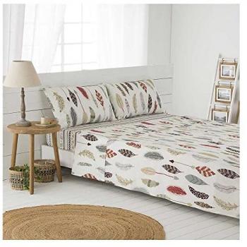 Juego de sábanas Salve 50% algodón - 50% poliéster para cama de 135 x 190/200 cm (incluye sábana encimera, sábana bajera ajustable y fundas de almohada