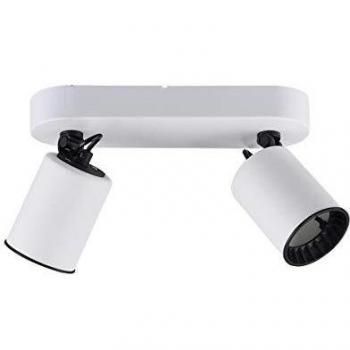 Foco de Techo Pago, 2 Luces Orientables, Blanco Mate, GU10