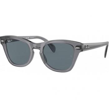 Ray-Ban RB0707S Polarized Sunglasses, Unisex, Square Frame, Grey Color, Size: 50 MM