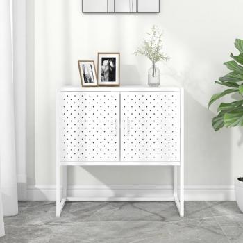 White Steel Sideboard 75x35x75 cm