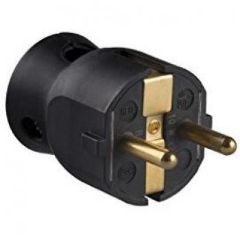 Legrand 050178 Enchufe con Cabezal Móvil Orientable, 3680 W, 230 V, Negro