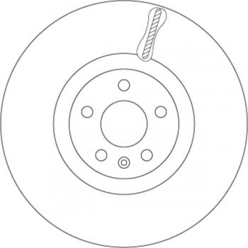 Disco de freno TRW DF6939S, tipo ventilado, para la parte frontal del vehículo, 1 pieza