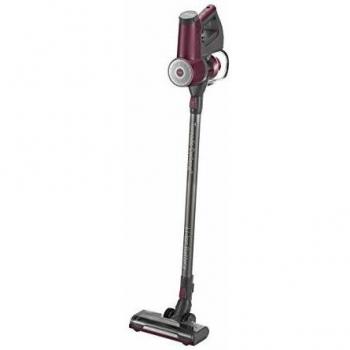 Aspiradora inalámbrica 2 en 1 Grundig VCP 3830 con batería de 21,6 V y capacidad de 0,5 L - Plata/Rojo Fruta del Bosque