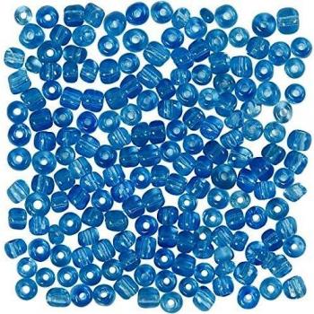 Perlas de rocaille transparentes turquesa, 4 mm, 6/0, 0,9-1,2 mm, 25 g
