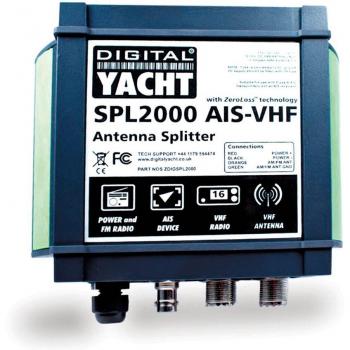 Digital Yacht SPL2000 VHF/AIS Powered Antenna Splitter, Black, ZDIGSPL2000