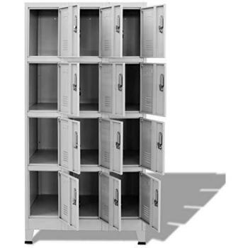 vidaXL Locker Cabinet with 12 Compartments 90x45x180 cm