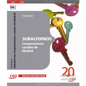 Subalternos Corporaciones Locales de Madrid. Temario