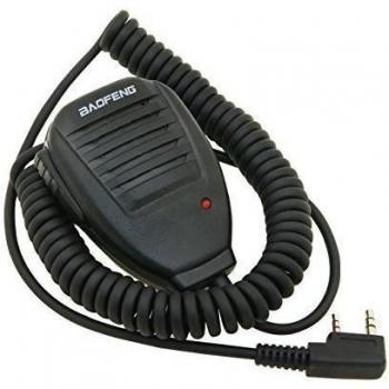 Baofeng Megafono Comunicacion Microfono del Hombro Altavoz Microfono de Mano Radios de Dos Vias Con o sin Luces de Senalizacion