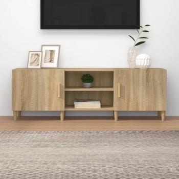 Mueble para TV madera contrachapada 150x30x50 cm, color roble sonoma, diseño moderno para salón, ideal como mesa de TV