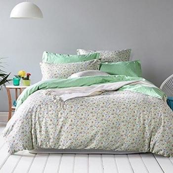 GAW Hogar Moda 100% Algodón 4-Piece Edredón cubrir conjunto de ropa de cama, cama King o Queen,
