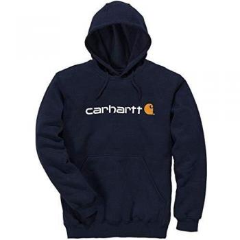 Carhartt Men's Signature Logo Midweight Loose Fit Hoodie - Grey - XL