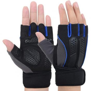 MaYee Power Guantes Gimnasia Hombre Mujer Transpirable Antideslizante Medio Dedo Respirable del Levantamiento de Pesas Gimnasio Entrenamiento