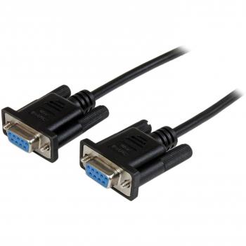 StarTech.com 1m Black DB9 RS232 Serial Null Modem Cable FF SCNM9FF1MBK