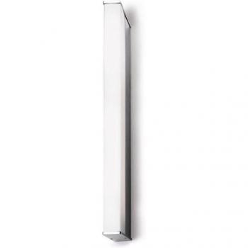 Aplique de baño LED mediano en aluminio cromado con 1 bombilla, dimensiones de 4 cm y clasificación IP44