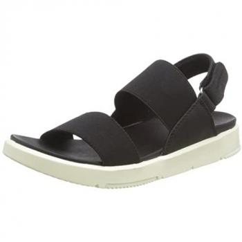 Hush Puppies Women's Flat Touch Fastening Sandals - Selina Black, Size UK 7