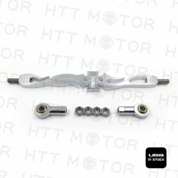 HTTMT MT288-007 - Varillaje de cambio cruzado cromado compatible con Harley Dyna Softail Road King Electra Glide Touring