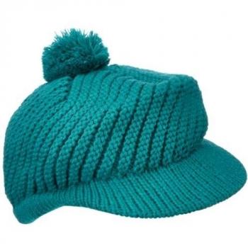 fraenklis Strick Schildmütze - Gorro de esquí para mujer, color azul petróleo, talla 58