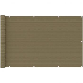 Toldo para balcón HDPE 120x400 cm en color gris taupe, antracita y blanco