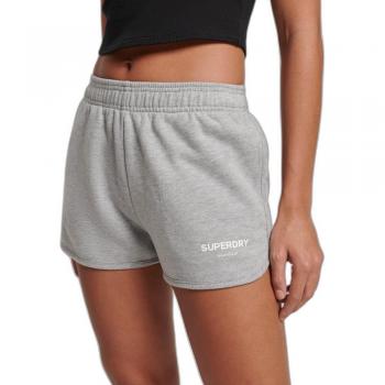 Pantalones Cortos Superdry Core Sport Sweatshort para mujer, color blanco y gris, talla 12