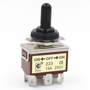 Heschen interruptor de palanca de metal DPDT momentáneo