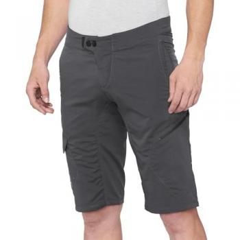 Pantalones Cortos de Bicicleta 100% Ridecamp Gris 34 Unisex