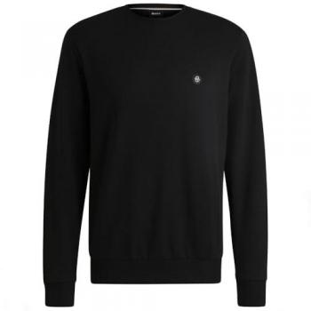 BOSS Men's Regular Fit Black Sweatshirt with Mini Logo - Size M