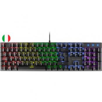 Teclado Mecánico RGB Mars Gaming MK422 - Tecnología Antipolvo - Efectos de Iluminación Rainbow - Teclas Ultra-resistentes - Funciones Multimedia y Modo Juego - Switch Marrón - Idioma Italiano