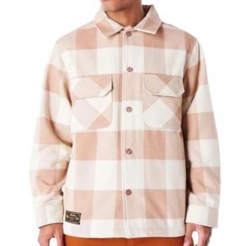 Sobrecamisa de Entrenamiento Cuadros Beige para Hombre New Era