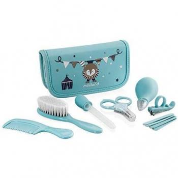 Miniland Baby - Conjunto de Cuidado Infantil, Azul, 10 Piezas
