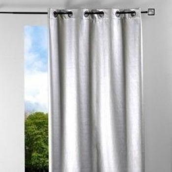 Lovely Casa r67009002 ekokuir 100% algodón de ojo de sartén, 135 x 250, algodón, Plateado, 135 x 250 cm