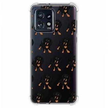 Funda Antigolpes de Silicona para Motorola Edge 40 Pro 5G con Diseño de Perros y Dibujos