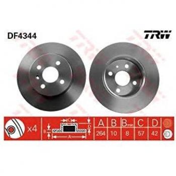TRW DF4344 Rotores de Discos de Frenos