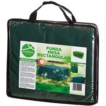 Catral 53010023 Funda para Mesa Rectangular, poliéster, Verde Oscuro, 200x120x80 cm