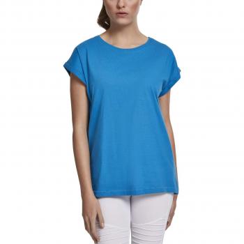Urban Classics Ladies Extended Shoulder tee Camiseta, Azul